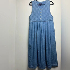 Vintage Blue J. Babydoll midi dress size Large